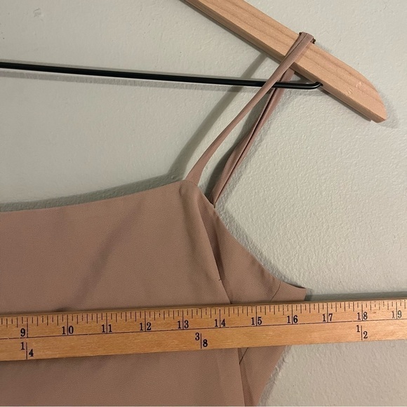 Show Me Your MUMU Lauren Tie Maxi Dress Soft Beige Chiffon Medium - Picture 4 of 8